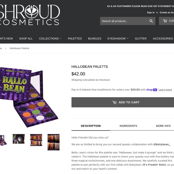 Shroud Cosmetics custom matte eyeshadow palette - Picture 4 of 4